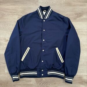 Vintage Golden Bear Jacket Men XL *FITS SZ LARGE Varsity Cotton Leather Made USA